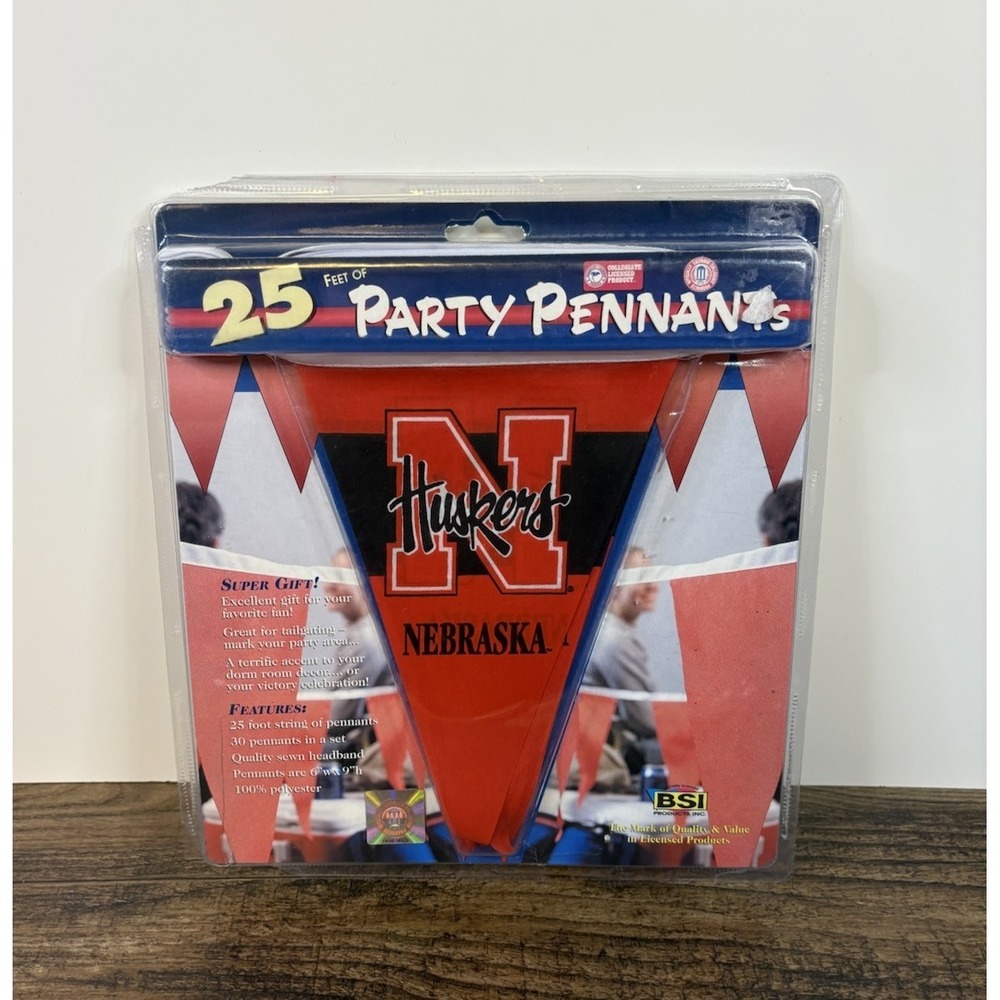 Nebraska Cornhuskers Party Decoration 25 Feet Long Pennant Banner Hang Huskers